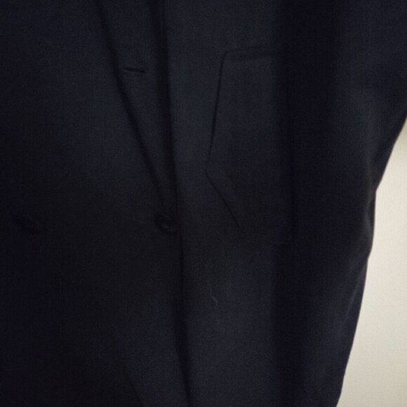 John Weitz Women's Black Double-Breasted Trench Coat Size 6P - Picture 3 of 6